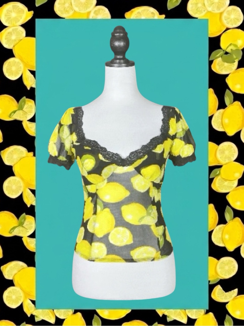 Urban Outfitters Kimchi Blue Dolce Vita Coquette Citruscore Indie Sleaze Top M